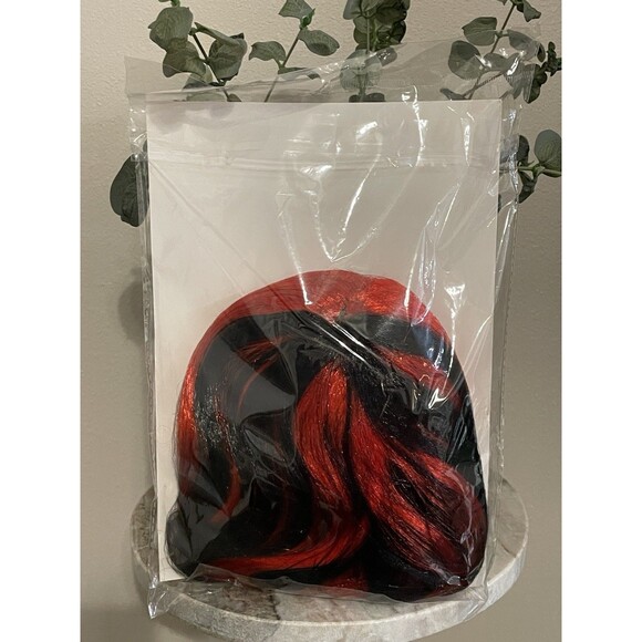 Black and Red Layered Wig Costume Accessory - Picture 4 of 4